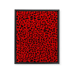 Punk Rock Red Leopard Pattern Framed Canvas Print Gallery Image 8