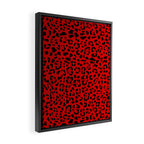 Punk Rock Red Leopard Pattern Framed Canvas Print Gallery Image 2