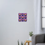 Purple Violet Luna Moths Art Print Gallery Image 3