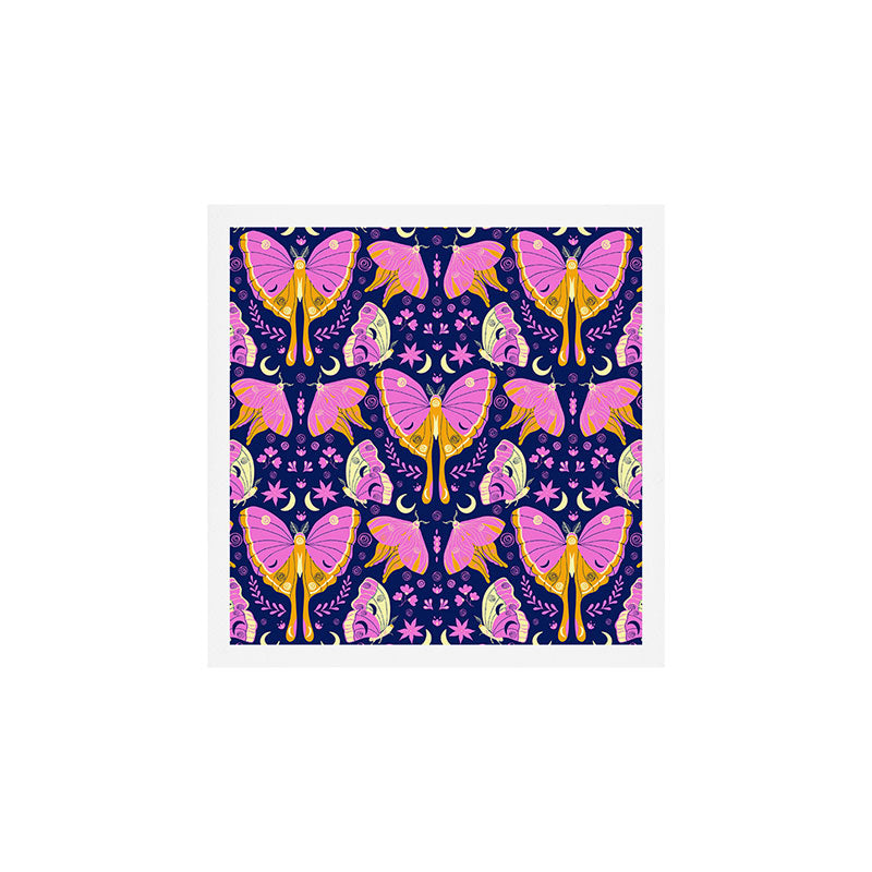 Purple Violet Luna Moths Art Print Gallery Image 1