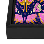 Purple Violet Luna Moths Framed Canvas Print Gallery Image 3