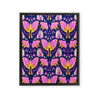 Purple Violet Luna Moths Framed Canvas Print Gallery Image 8