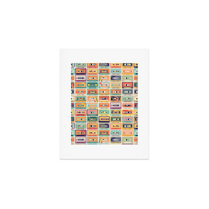 Retro 90s Mixtapes Art Print Gallery Image 1