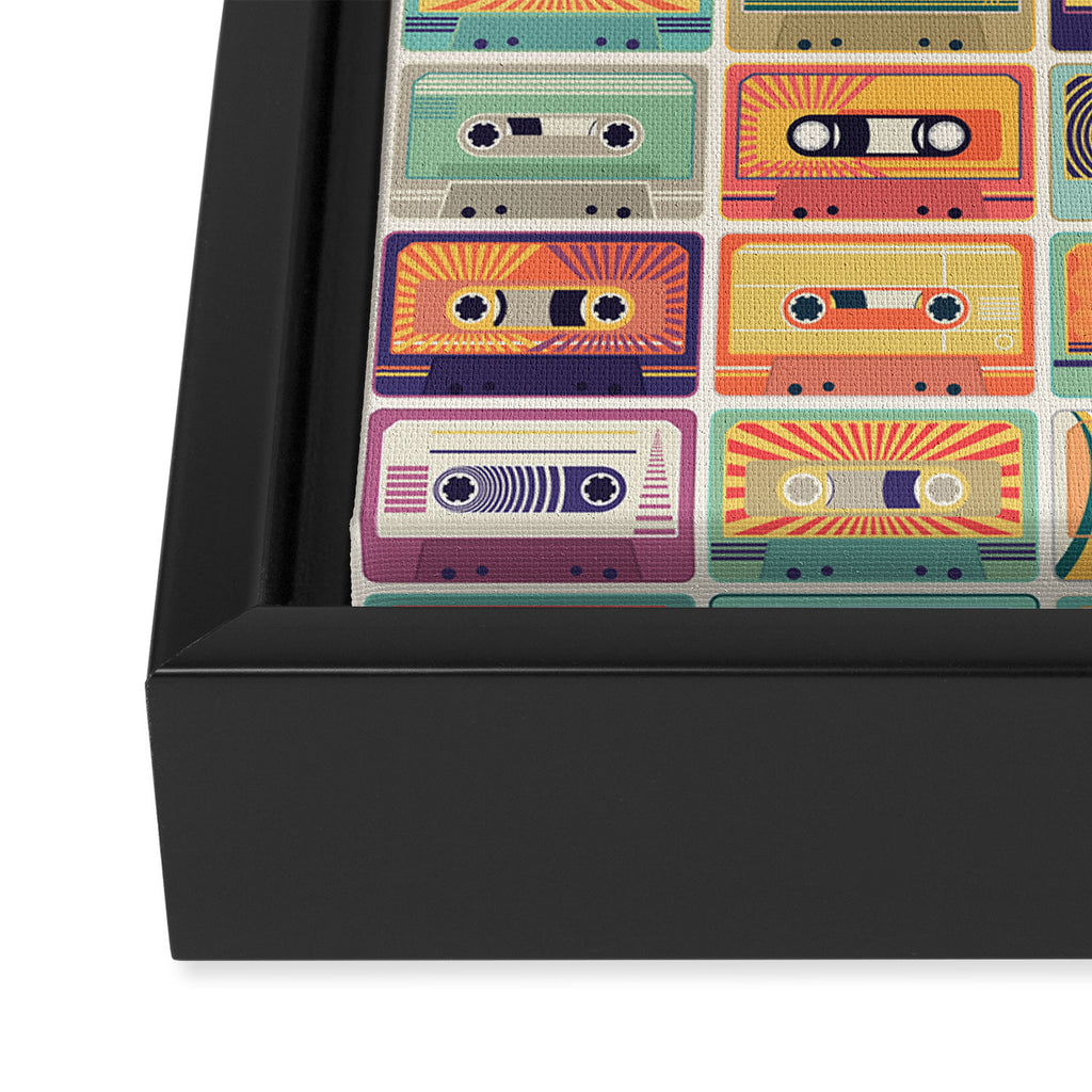 Retro 90s Mixtapes Framed Canvas Print Gallery Image 3