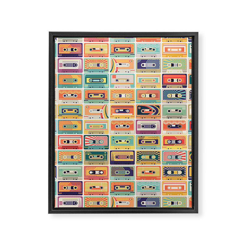 Retro 90s Mixtapes Framed Canvas Print Gallery Image 8