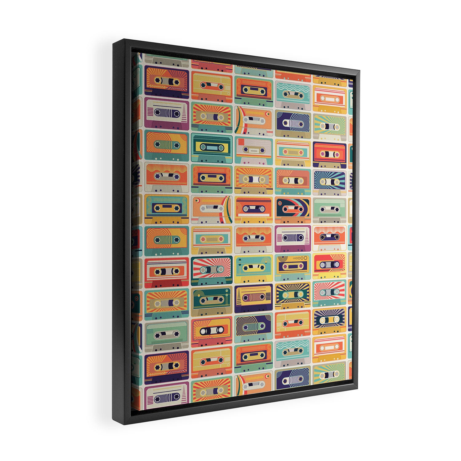 Retro 90s Mixtapes Framed Canvas Print Gallery Image 2