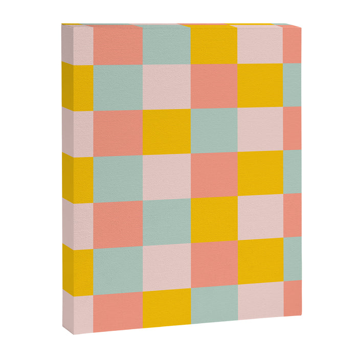 Retro Funky Checks Canvas Print Gallery Image 1