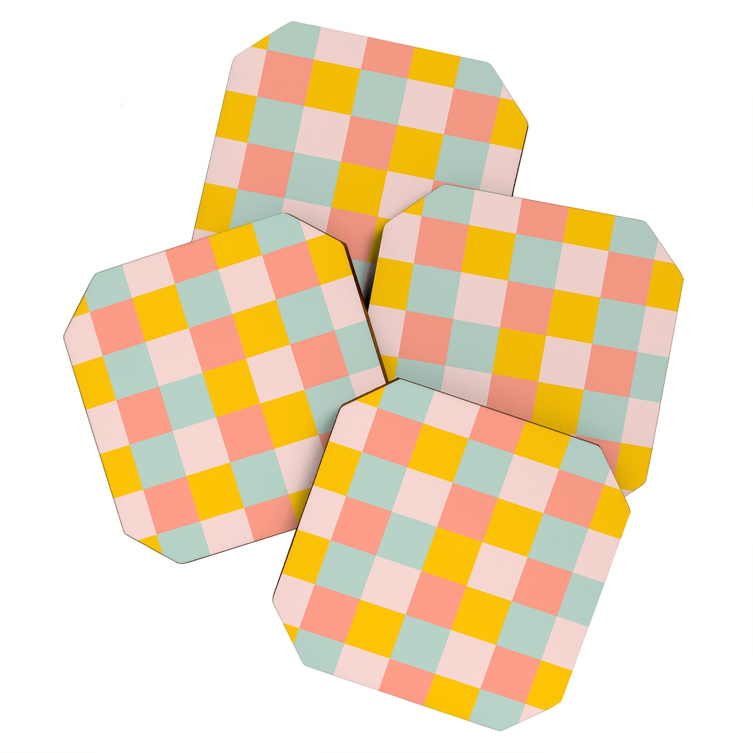Retro Funky Checks Coaster Gallery Image 1
