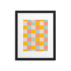 Retro Funky Checks Framed Art Print Gallery Image 6