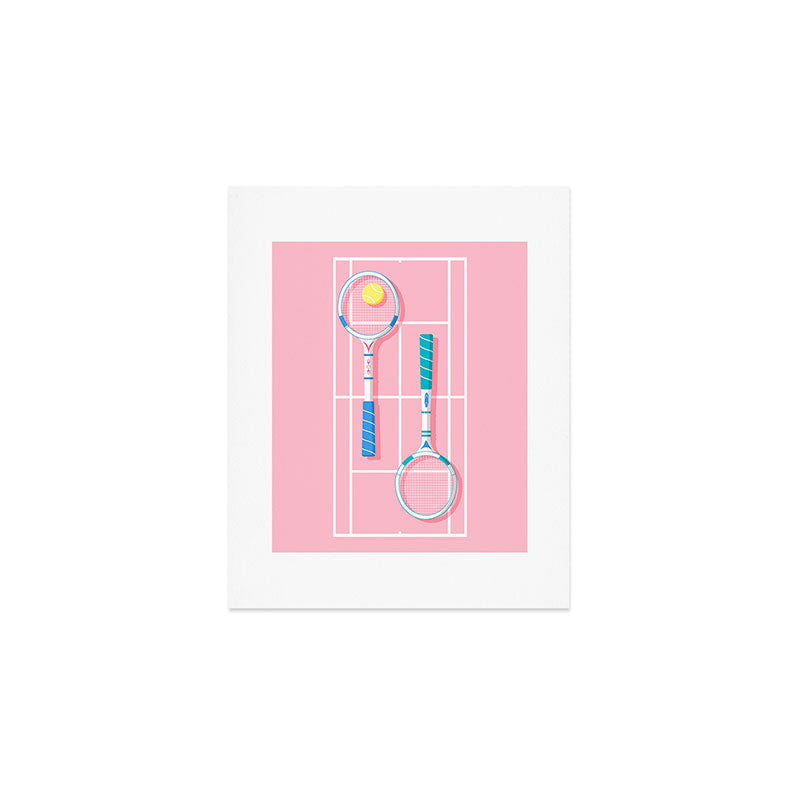 Retro Tennis Art Print Gallery Image 1
