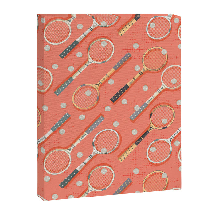 Retro Tennis on Clay Canvas Print Gallery Image 1