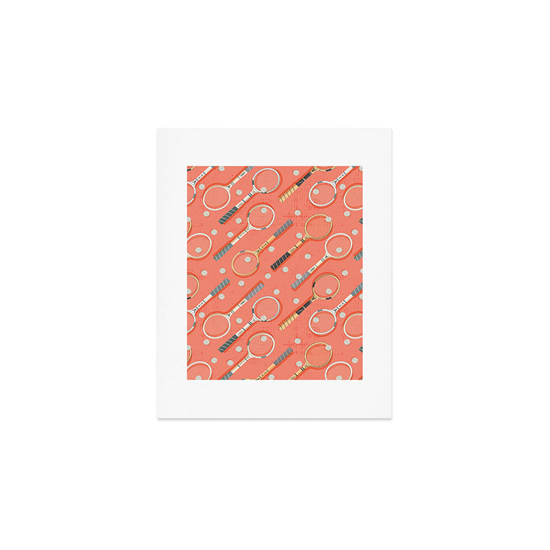 Retro Tennis on Clay Art Print Gallery Image 1