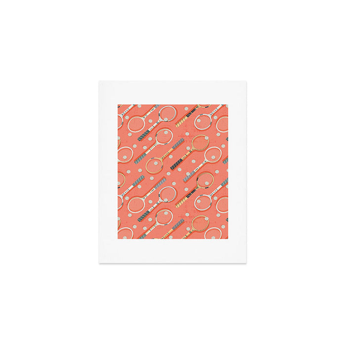 Retro Tennis on Clay Art Print Gallery Image 1