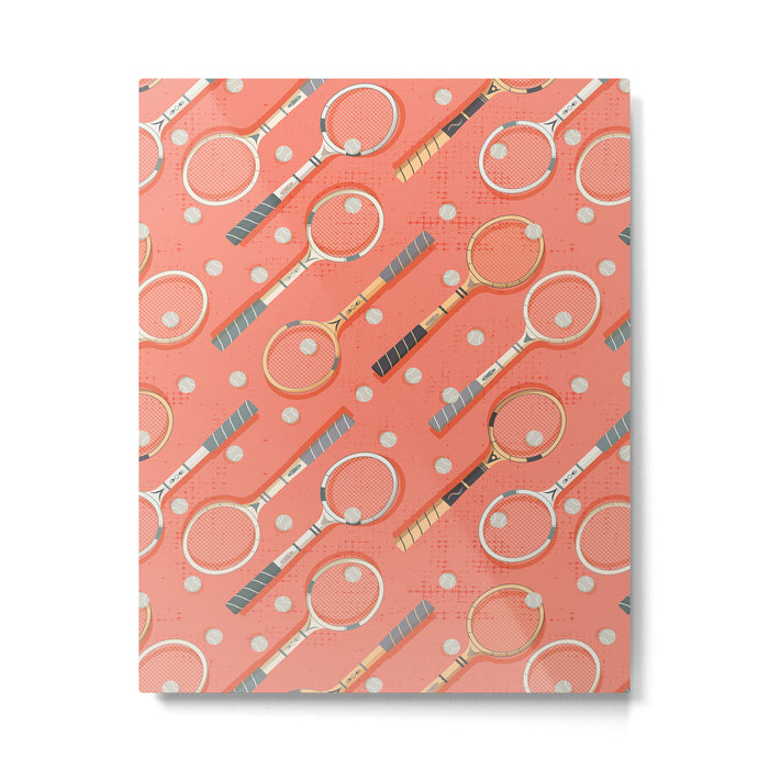 Retro Tennis on Clay Metal Print Gallery Image 1