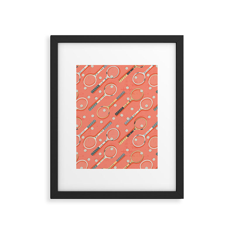 Retro Tennis on Clay Framed Art Print Gallery Image 6