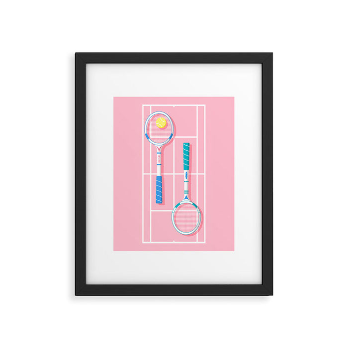 Retro Tennis Framed Art Print Gallery Image 1