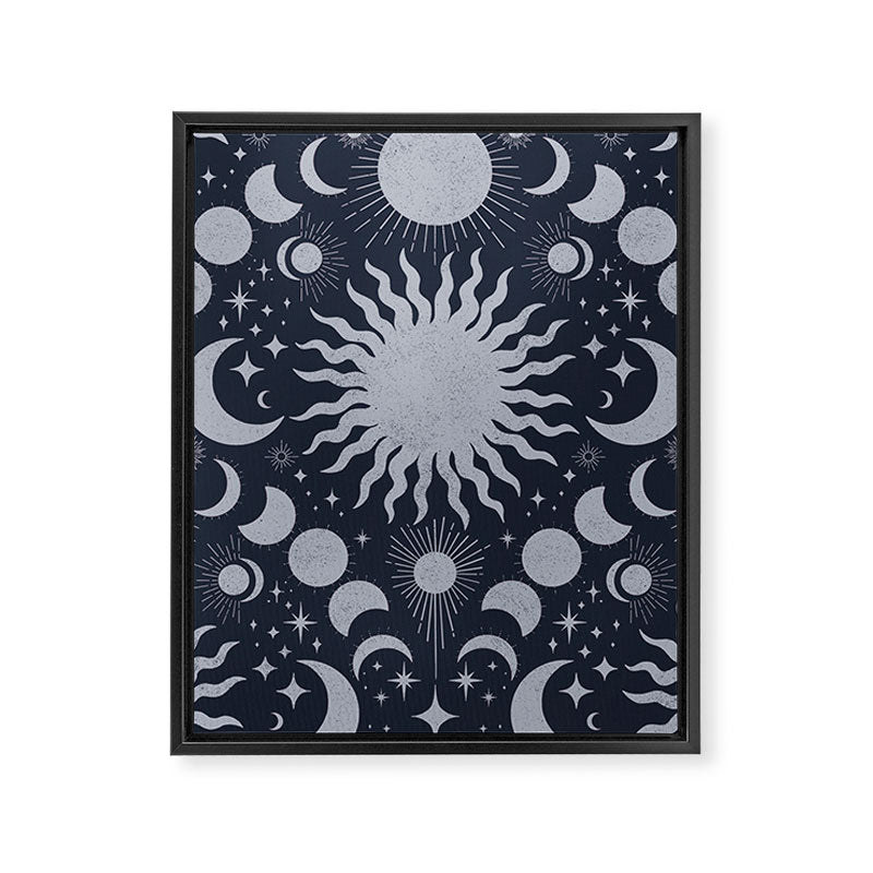 Tarot Celestial Indigo Framed Canvas Print Gallery Image 8