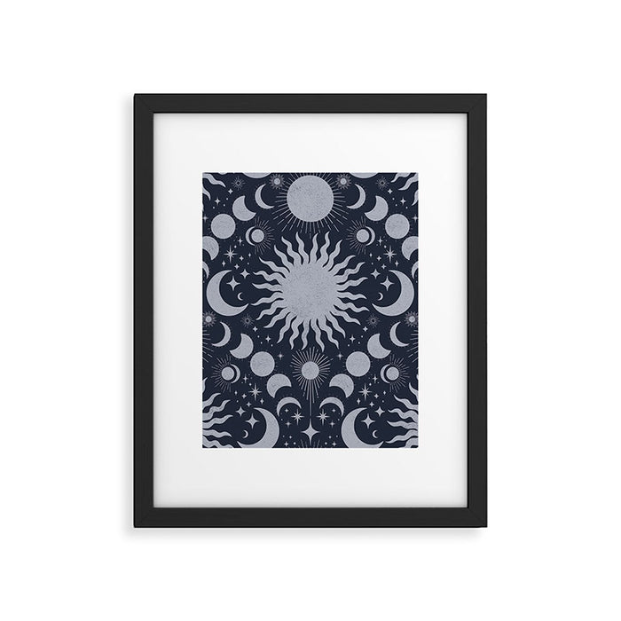 Tarot Celestial Indigo Framed Art Print Gallery Image 1