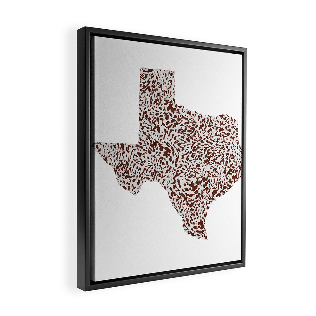 Texas Appaloosa Hide Framed Canvas Print Gallery Image 2