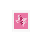 Texas Pink Longhorn Art Print Gallery Image 1