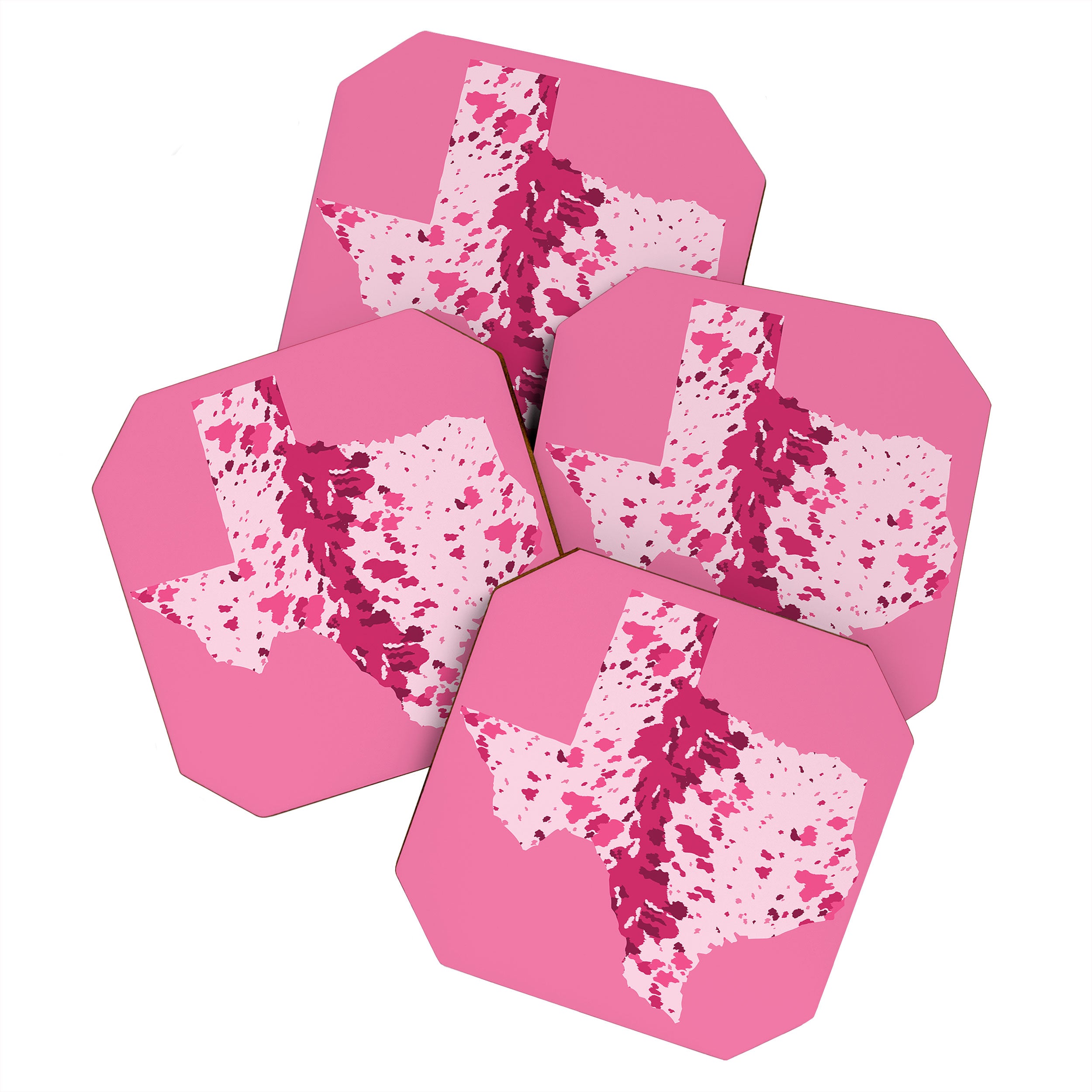 Texas Pink Longhorn Coaster Gallery Image 1