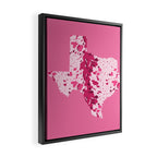 Texas Pink Longhorn Framed Canvas Print Gallery Image 2