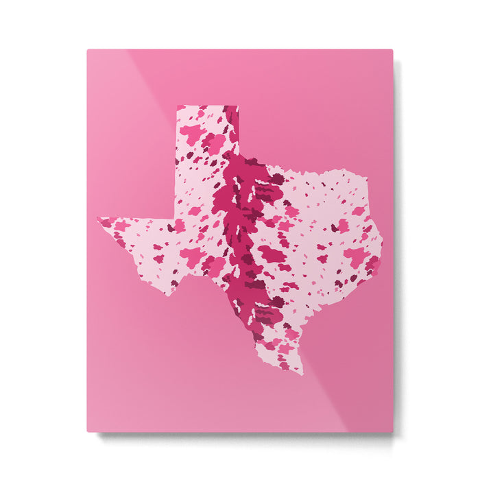 Texas Pink Longhorn Metal Print Gallery Image 1