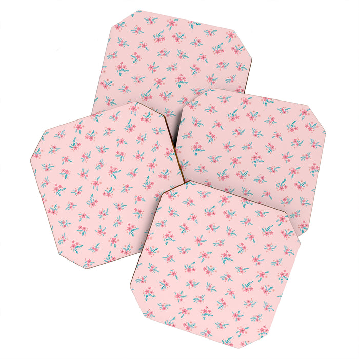 Vintage Cherry Blossom Bouquets Coaster Gallery Image 1