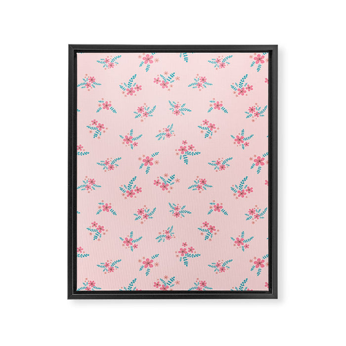 Vintage Cherry Blossom Bouquets Framed Canvas Print Gallery Image 1