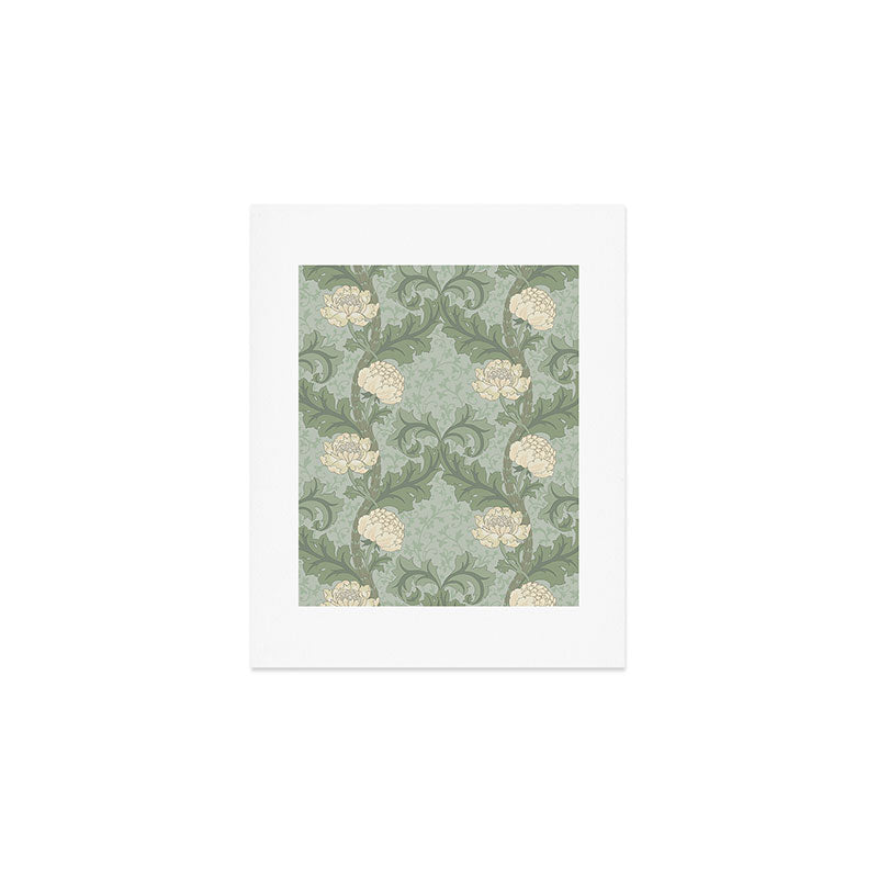 Vintage Floral Arts and Crafts Style Art Print Gallery Image 1