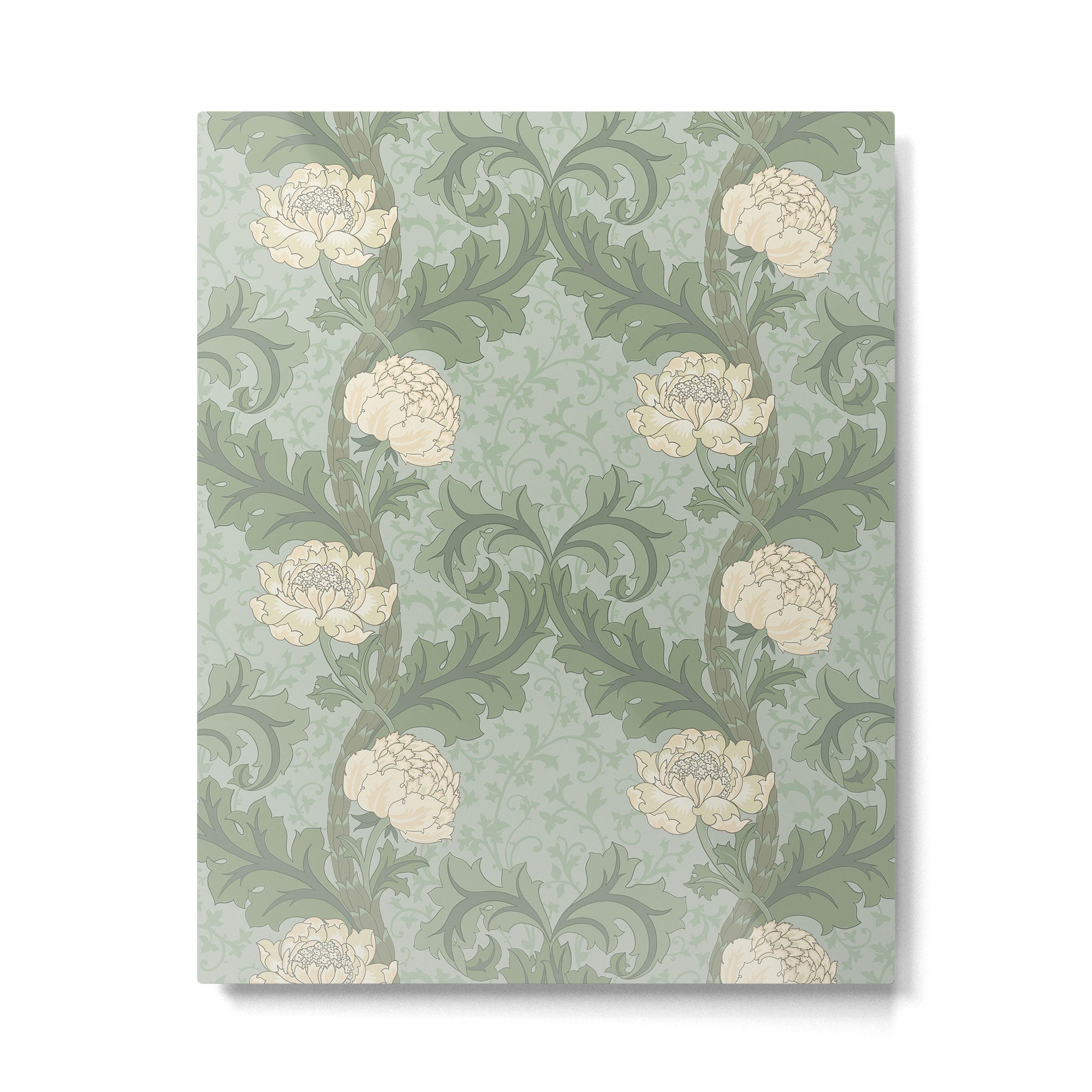 Vintage Floral Arts and Crafts Style Metal Print Gallery Image 6