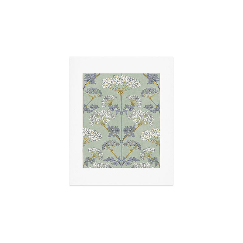 Vintage Sage Floral Art Print Gallery Image 1