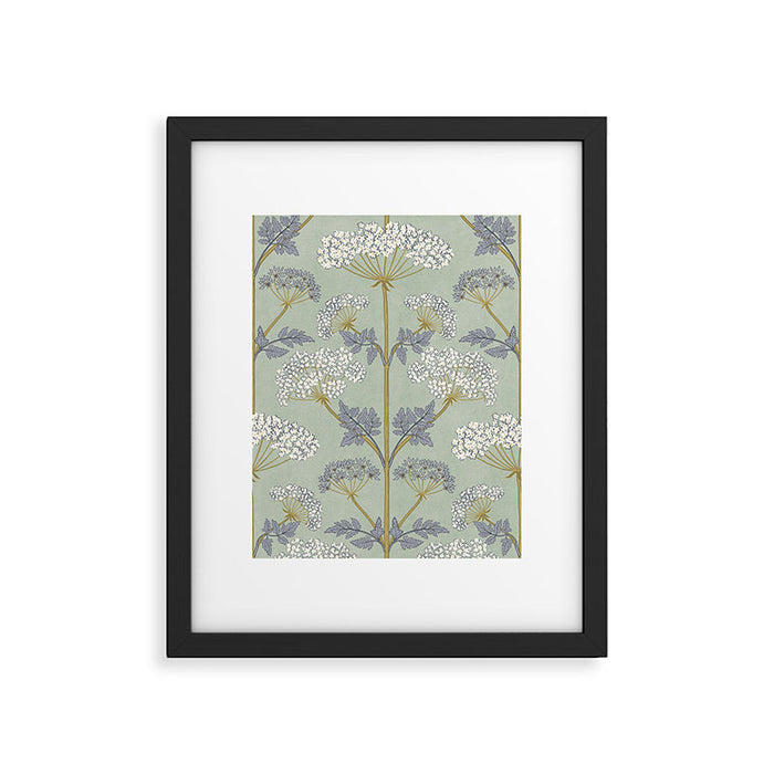 Vintage Sage Floral Framed Art Print Gallery Image 1