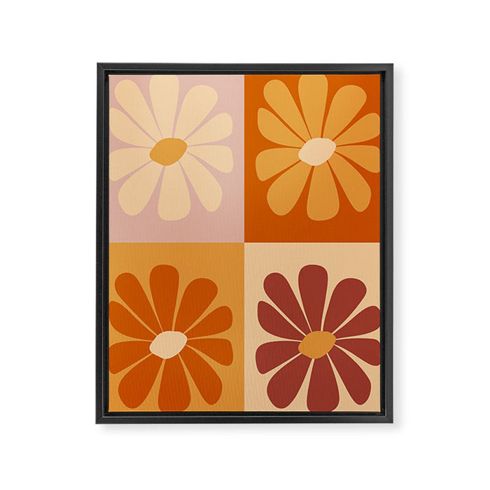 70's Daisy Bloom  Framed Canvas Print Gallery Image 1