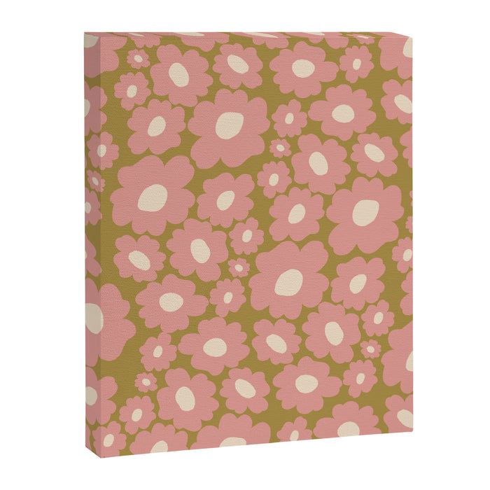 70âs Retro Floral  Canvas Print Gallery Image 1