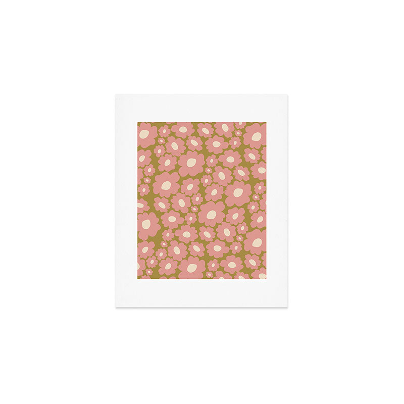 70âs Retro Floral  Art Print Gallery Image 1