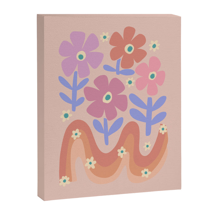 70s Retro Floral vibe Canvas Print Gallery Image 1