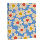 Abstract Flower Shape - Blue, Yellow and Red Canvas Print Gallery Image 6