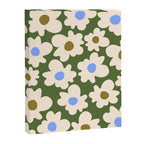 Abstract Flower Shape - Green and Blue Canvas Print Gallery Image 6