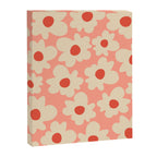 Abstract Flower Shape - Peach, Red and Cream Canvas Print Gallery Image 6