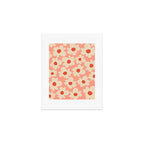 Abstract Flower Shape - Peach, Red and Cream Art Print Gallery Image 1