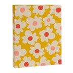 Abstract Flower Shape - Yellow, Red and Peach  Canvas Print Gallery Image 6