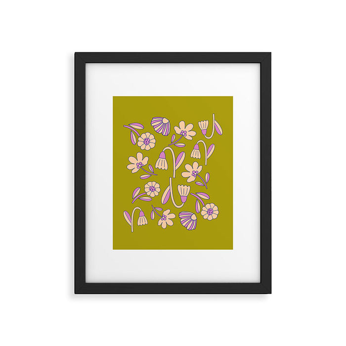 Art déco Floral  Framed Art Print Gallery Image 1