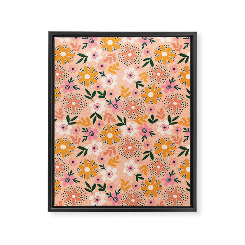 Autumn Floral Pattern Framed Canvas Print Gallery Image 8