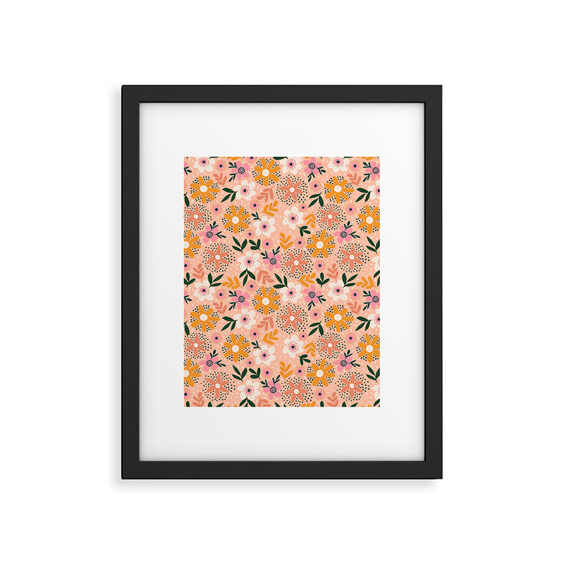 Autumn Floral Pattern Framed Art Print Gallery Image 6