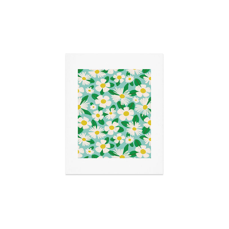 Big Bloom Floral - green Art Print Gallery Image 1