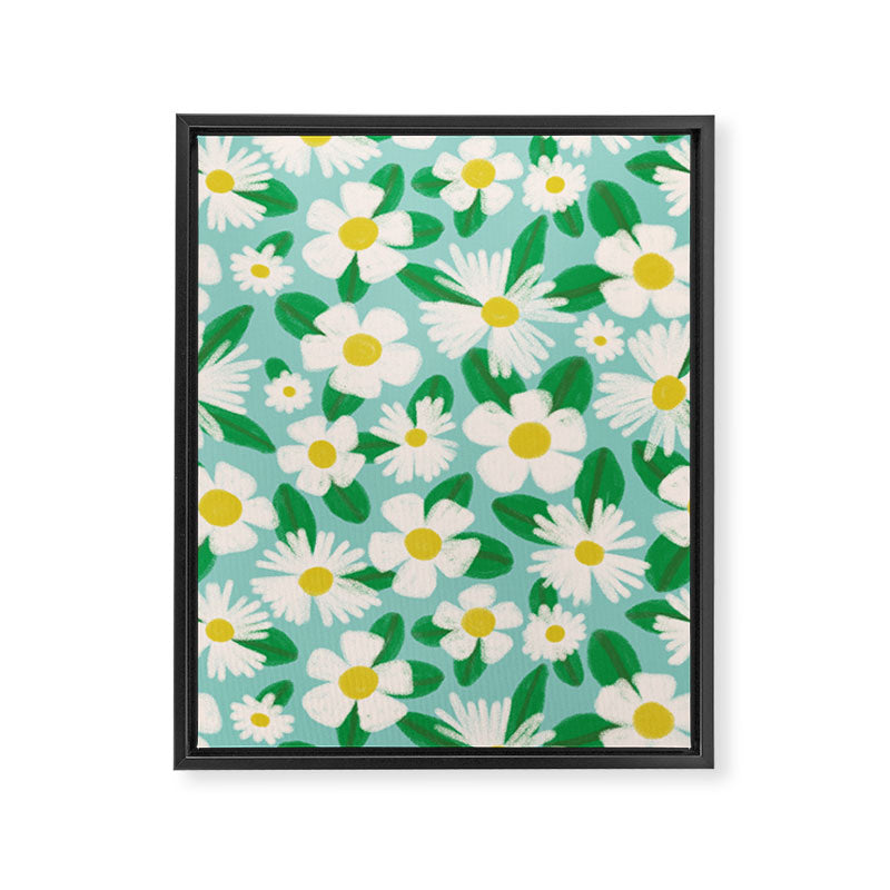 Big Bloom Floral - green Framed Canvas Print Gallery Image 8