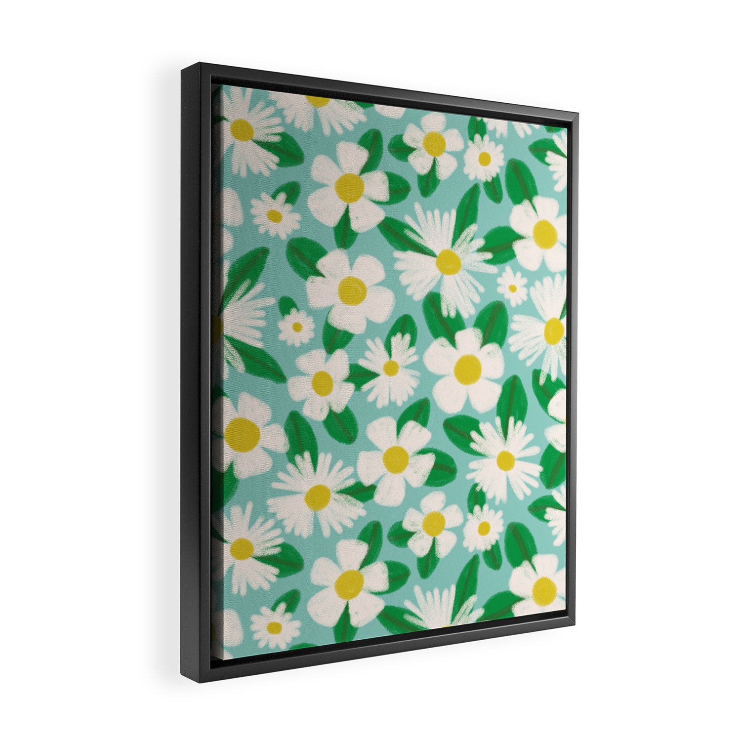 Big Bloom Floral - green Framed Canvas Print Gallery Image 2