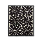 Big Daisy - Groovy Flower - Black & White Framed Canvas Print Gallery Image 8