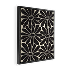 Big Daisy - Groovy Flower - Black & White Framed Canvas Print Gallery Image 2